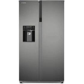 یخچال فریزر ساید بای ساید ایکس ویژن مدل HS600 ظرفیت ۲۸ فوت اتوماتیک رنگ سفید